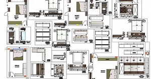 HOUSE FURNITURE AND INTERIOR LAYOUT CAD DRAWING DETAILS DWG FILE
