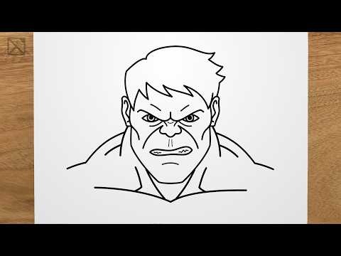 How to draw HULK step by step, EASY