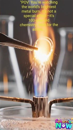 Burning Magnesium Ribbon 2026 Not a Special Effect #shorts #science #chemistry