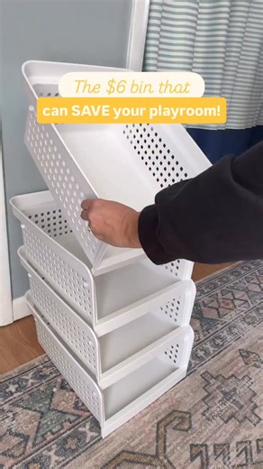 Home Organizing | Nashville, TN on Instagram: "Toy organization made easy with a $6 stackable bin from Walmart 🙌 ‌ These affordable stackable bins keep action figures sorted (good guys vs. bad guys 😉), easy to grab, + finally off the floor! ‌ AND they are also great for tons of other toys too! An easy way to create vertical storage in a playroom or kiddo’s bedroom 🙌🏻 ‌ Comment ACTION for the link to shop! 🦸🏼‍♀️🦸🏽‍♂️ ‌ #thetidyhomenashville #walmartfinds #playroomideas #toys #mommylife"