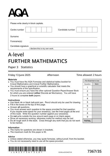 Further Mathematics Paper 3s 2025 Question Paper Pdf