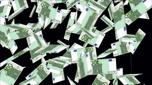 Download Cartoon Money Falling On Alpha Channel for free