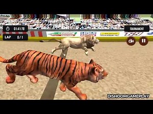Wild Lion Racing Fever : Animal Race #6 | Lion Hunt Horse - Dishoomgameplay