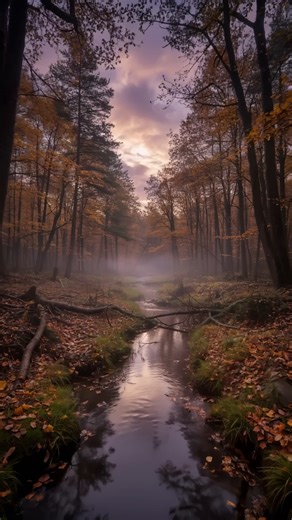 Forest, Autumn, Stream. Free Stock Video