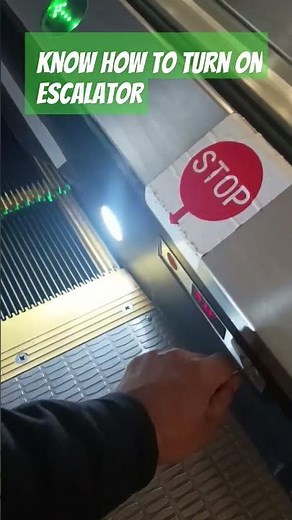 how to turn on escalator