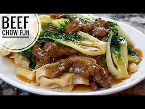 Beef and Bok Choy Chow Fun | Beef And Bok Choy Stir Fry Over Rice Noodles