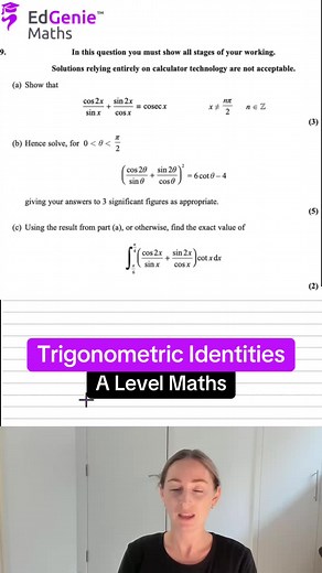 A Level Maths Trigonometric Identities Explained