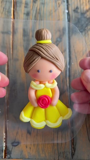 Adorable Disney Princess Belle Fondant Figure | Cake Topper Tutorial