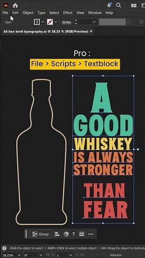 Beginner vs Pro Graphic Designers Textblock Script in Adobe Illustrator cc Tutorial