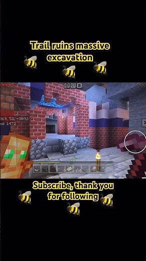 Trail ruins massive excavation, it is so interesting to explore ruins Minecraft bedrock. #minecraft