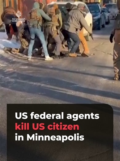 US federal agents have shot and killed a 37-year-old US citizen in Minneapolis amid an immigration crackdown in the city. Authorities say the man had a handgun and ‘resisted attempts to be disarmed’. He died in hospital after suffering multiple gunshot wounds. #news #Minneapolis