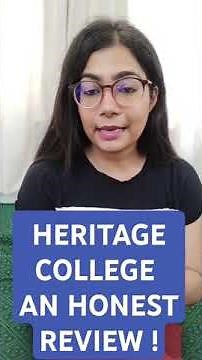 HERITAGE COLLEGE | AN HONEST REVIEW #college #job #kolkata #review #collegeadmissions
