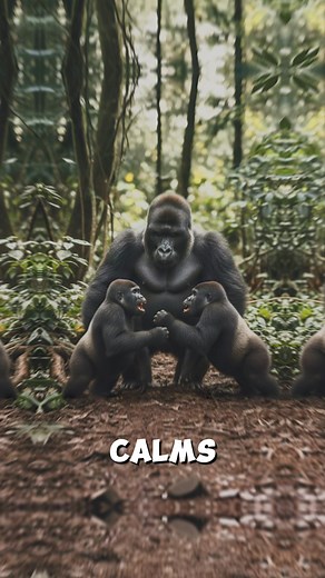 The silverback’s power isn’t just muscle—it’s strategy. Every glance, every movement keeps the troop safe in the forest’s shadows. #gorilla #silverback #greatapes #rainforest #wildlife #naturevideography #AnimalBehavior #conservation #WildWonders #documentarystyle | Wild Wonders