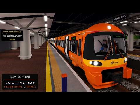 Midnight Drive on Class 332 Airlink – Stepford Central ➝ Airport Terminal 2