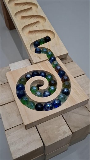 ビー玉コース ⭐️ 木製コース、渦巻き、金属製ビー玉 | Marble Run ⭐️ Wooden Tracks, Whirlpools, Metallic Marbles #marblerun