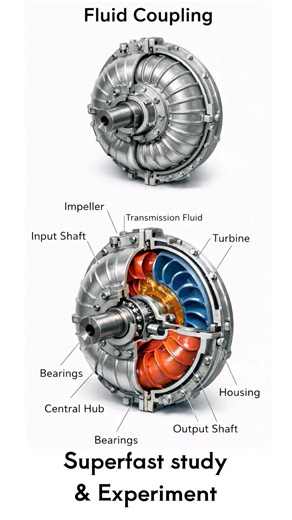 Fluid coupling and its Parts #FluidCoupling #shorts