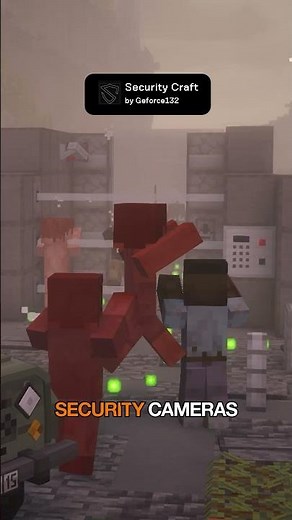 Base Security in Minecraft | Security Craft #shorts #mods #minecrafter