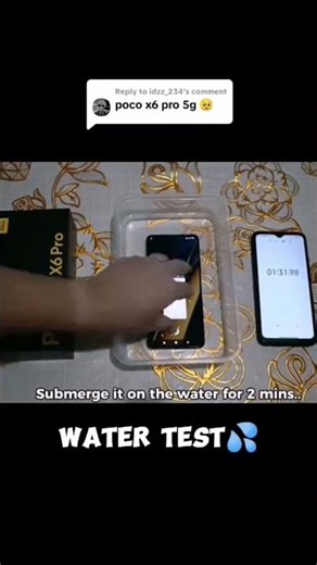 Poco x 6 pro water test