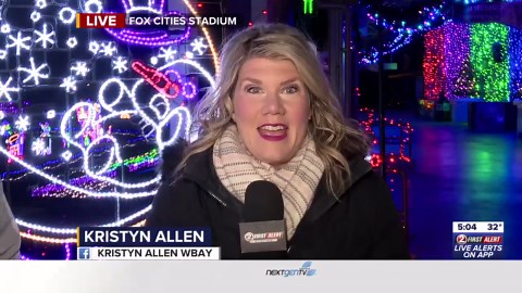 Timber Rattlers create holiday display with 1.1 million lights at Fox Cities Stadium