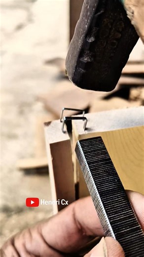 Fasten with staples #tips #woodworking