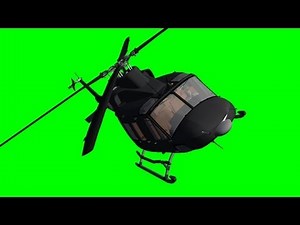 Helicopter Bell Fly By with Sound on green screen - free green screen 6 - free use