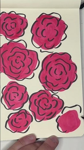 Einfache Rosen malen - deine heutige #zeichenidee - probiere es mal aus