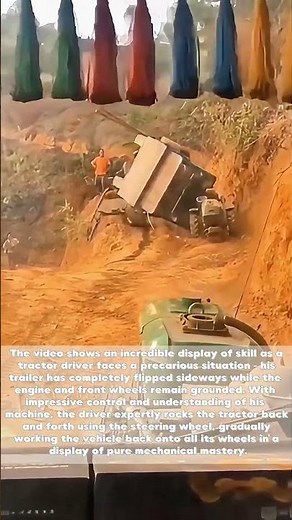Tractor Flip Magic: Driver's Genius Maneuver Saves the Day