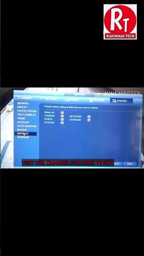 dahua dvr factory reset #cctv