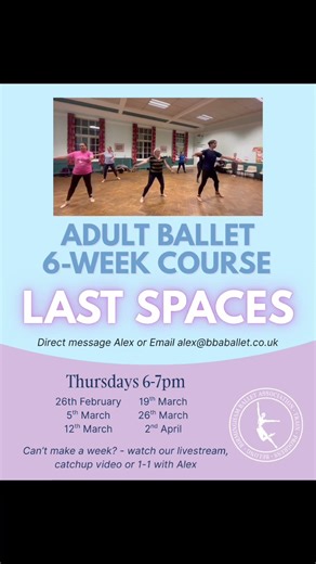 Our next Adult Ballet Course begins on Thursday 26th February! Book now! #adultballet #birmingham