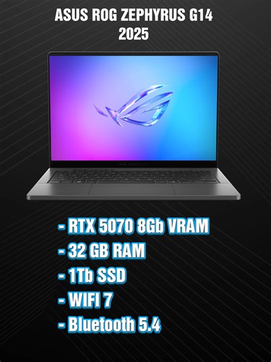 Asus ROG Zephyrus G14 2025 RTX 5070 — Laptop gaming mỏng nhẹ