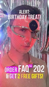 Turn up the LED lights, it’s party time! 🪩 With FAQ™ 202, experience spa-level LED facial treatments at the push of a button. 8 different wavelengths, including near-infrared, boost collagen production and tackle wrinkles, age spots, dullness, uneven tone and texture in only 15 minutes per treatment! Shine on and get that disco glow! Celebrate with us and enjoy a special birthday treat with your FAQ™ 202 order: 2 free gifts - FAQ™ P1 Manuka Honey Primer & FAQ™ Microneedling Patches! Link in bio