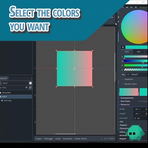 Gradient Texture in Godot | Rotcehhhh