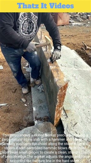 Stone Slab Dressing : Hammer And Chisel Technique