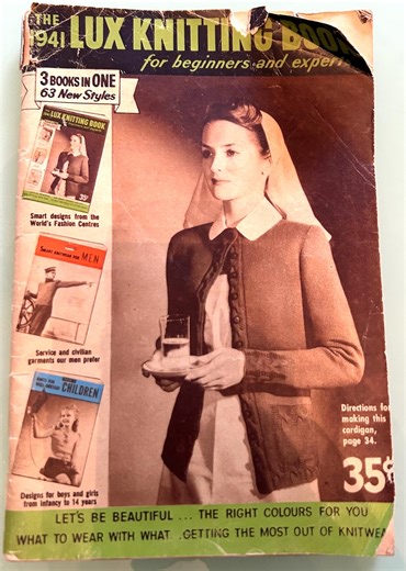 Vintage 1943 the LUX KNITTING BOOK for Beginners and Experts - Etsy UK