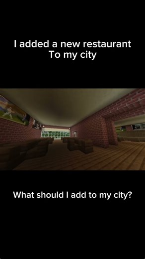I added a new restaurant to my city #minecraft #minecraftcity #shorts