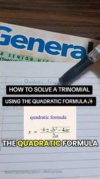 How to Evaluate a Trinomial Using the Quadratic Formula #Algebra #Math #QuadraticFormula #Trinomial