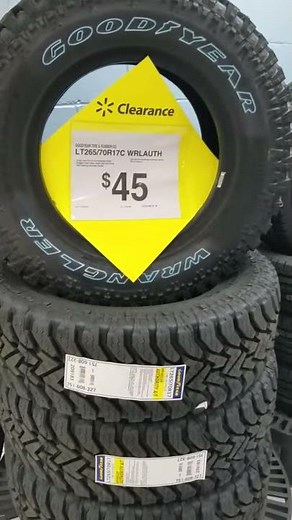 Clearance tires at walmart.
