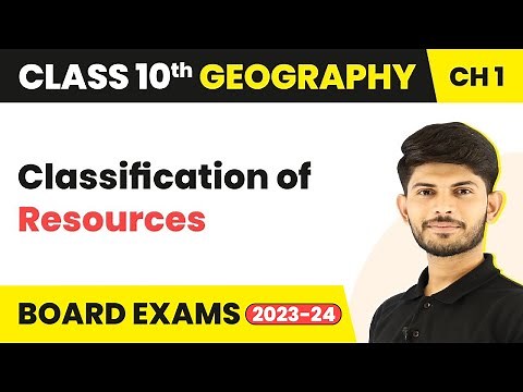 Classification of Resources - Resources and Development | Class 10 Geography 2023-24