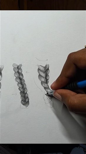 Dessiner une natte réaliste #art #dessin #tutorieldessin