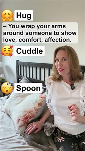 Hug, Cuddle, Spoon 🫂 | #learnenglish #vocabulary #esl