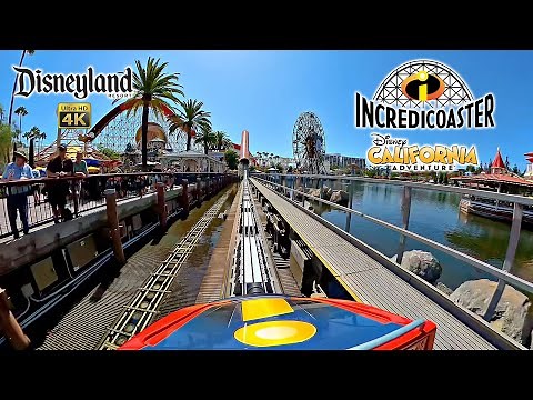 Incredicoaster On Ride Front Seat 4K POV Disney California Adventure Disneyland 2024 08 08