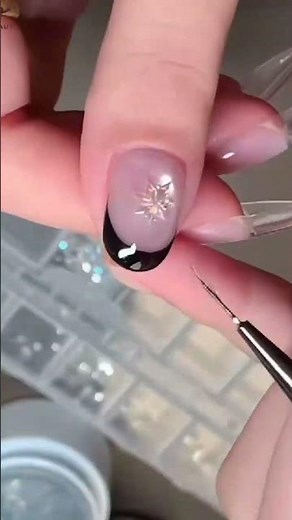 How To Make Sparkly Snowflake Nails At Home!