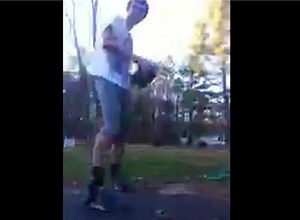 Most Consecutive One-Handed Football Catches Alternating Between Two People