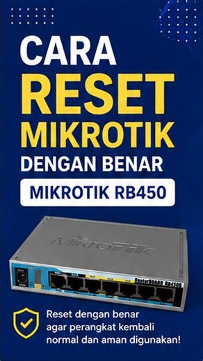 Cara Reset MikroTik RB450 dengan benar menggunakan Winbox! #mikrotik