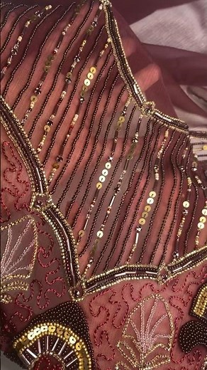 Large scale Tambour Embroidery using Pony Beads #beadembroidery #beadwork #sewing