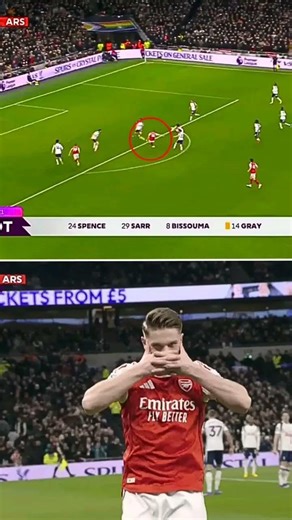 VIKTOR GYÖKORES Scored two goals for Arsenal against Tottenham in the EPL match