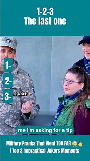 Military Pranks That Went TOO FAR 😭🎖️ | Top 3 Impractical Jokers #funny #shorts #viral #ranking