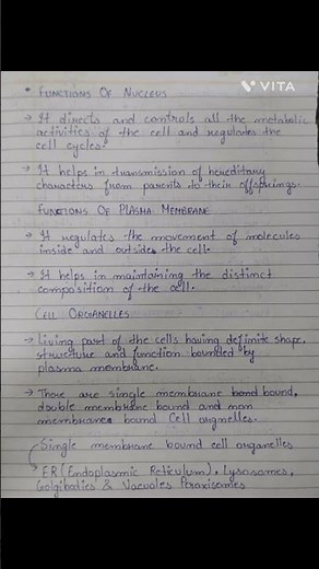 Chapter-5 (Fundamental Unit of Life: Cell) Science Class 9th CBSE (NCERT notes)