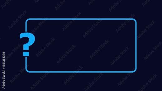 question mark sign animation quiz trivia game competition question mark frame for quizzes on transparent background