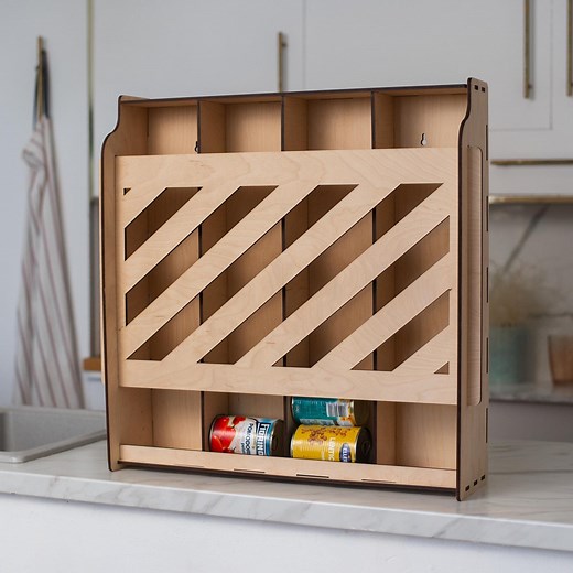 Wooden Canned Food Storage Wall Mount, Can Food Storage, Wooden Can Dispenser, Can Storage Rack, Can Organizer, Kitchen Storage Rack - Etsy